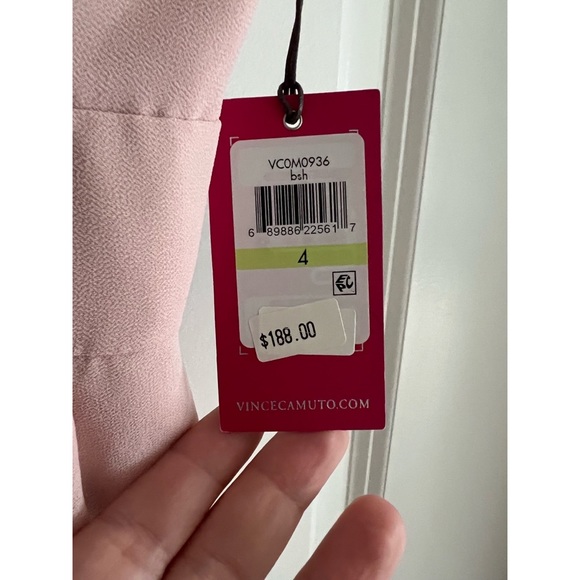 Vince Camuto  Light Pink Chiffon Floor Length Gown - Picture 3 of 4